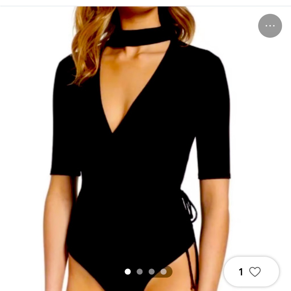 Nordstrom Astr the label Women’s Black Choker Bodysuit
